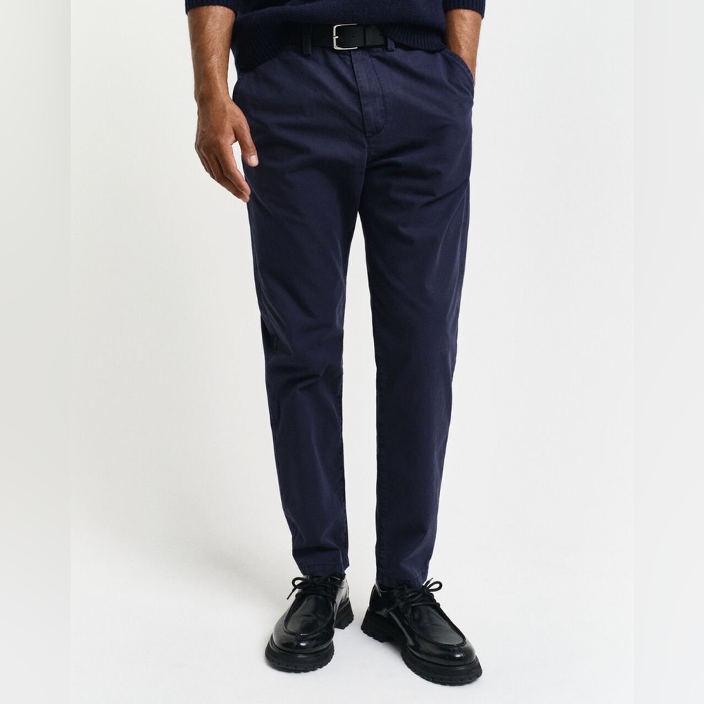Gant Navy blue Chinos Pants 100% cotton men's W36 L34 Regular Fit